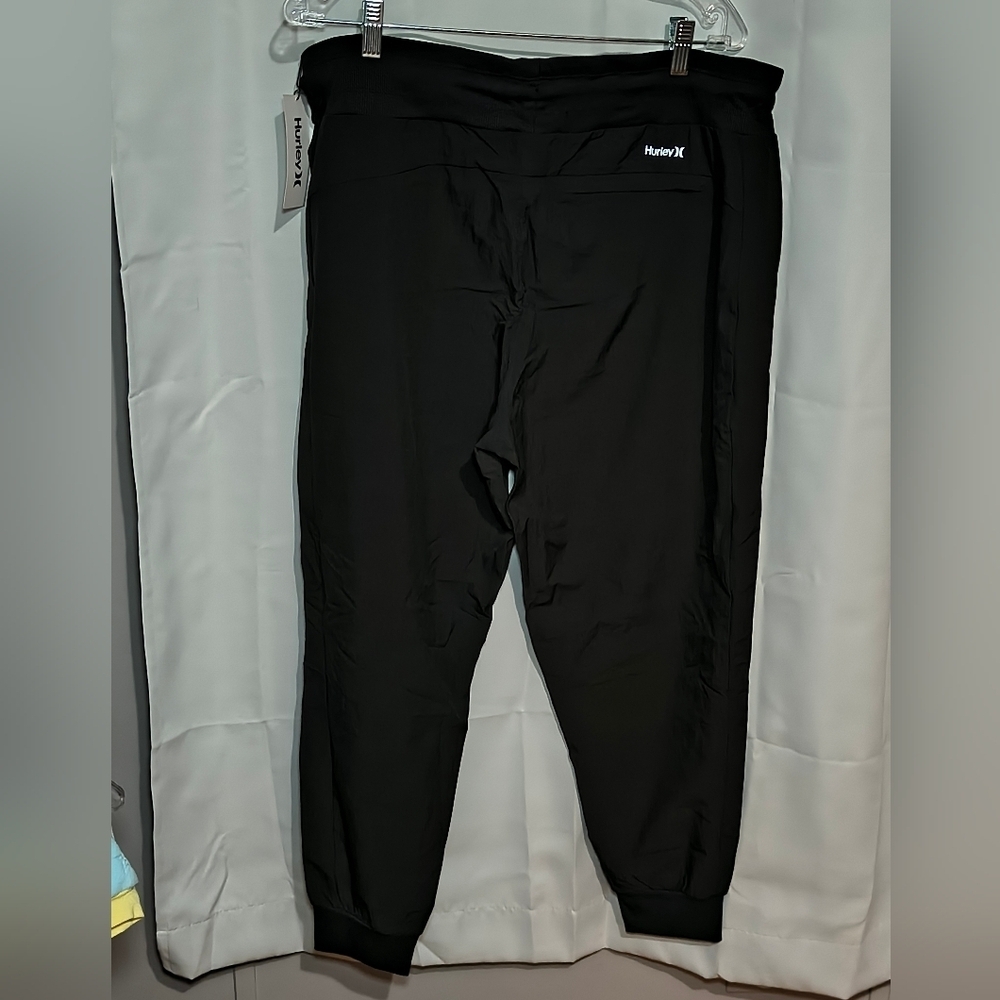 Hurley City Stretch Joggers Women's Size XL Black Drawstring Waist - Picture 10 of 13